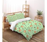 3D Printed Playful Cat Meow Magic Duvet Cover Cute Animal Bedding Set 3Pcs Soft Microfiber with Pillowcases,Hidden Zipper for Kid Teens Super King（260x220cm） Modern Home Decor