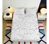 3D Printed Polka Dot Fitted Sheet Microfiber Deep Pocket Non-Slip Bedding Polka Dot Mattress Fitted Cover All Wrap for Bedroom 180x200x25cm