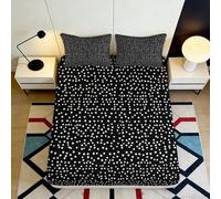 3D Printed Polka Dot Fitted Sheet Microfiber Deep Pocket Non-Slip Bedroom Bedding Polka Dot Mattress Fitted Cover Washable for Adults Teens 140x200x25cm