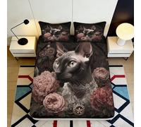 3D Printed Poppy Flower Fitted Sheet Microfiber Deep Pocket Non-Slip Poppy Mattress Fitted Cover Washable Bedroom Bedding Single（90x190cm）