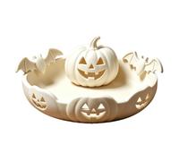 3D Printed Pumpkin Snack Tray Reusable Candy Container Party Supplies (White, One Size)
