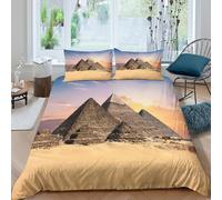 3D Printed Pyramid Quilt Cover, Microfiber Duvet Cover Hidden Zipper for