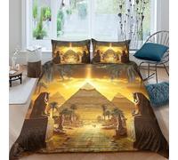 3D Printed Pyramid Quilt Cover, Microfiber Duvet Cover Hidden Zipper for