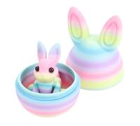 3D Printed Rabbit Egg Toy, Bright Color Movable Bunny Design for Easter Decorations and Birthday Gifts, with Multifunctional PLA Material for Kids and Adults
