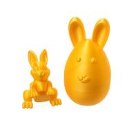 3D Printed Rabbit in Egg Surprise Gifts 3D Printed Animals Flexible Joints Toy for Kids Adult for Birthday Christmas Easter Christmas Birthdays Holiday Decorations Home Desk (Yellow)