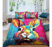 3D Printed Rabbit Quilt Cover, Microfiber Duvet Cover Hidden Zipper for