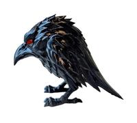 3D-Printed Raven Sculpture, Realistic Black Crow Figurine Gothic Bird Decor