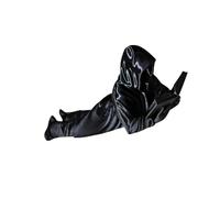 3D-Printed Reading Figurine with Dark Literary Book Design, Black | Reclining Faceless Character, Sculptural 3D-Printed Form, Focused Dark Accent for a Study or Reading Space