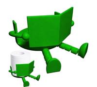 3D Printed Reading Toilet Paper Holder - Funny & Cute Creative Napkin Stand for Bathroom, Kitchen or RV - Decorative Tissue Roll Holder for Home, Guest House