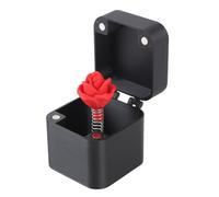 3D Printed Red Rose Pop Up Gift Box, Surprising Reveal Fun Design Premium Structure for Birthday Holidays Valentine Day Plastic 5x5x5cm