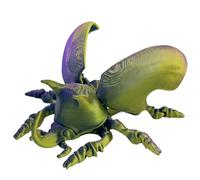 3D Printed Rhinoceros Ɓeetle - Poseable Movable Joints For Creative Play | Realistic Inśect Figurine For Education & Collection | Educational Toy For Kids, Desk Decoration For Animal Lovers