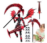 3D Printed Robot Figure - Moveable Multi-Jointed Action Figure, Polylactic Acid Collectible Toy Playing and Display, Includes Scythe Greatsword Wings Hands, Stylish Decoration Bedroom Study Living Roo