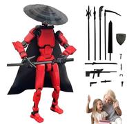 3D Printed Robot Toy: Create a Creative Workplace Now, 14 cm, Fully Movable Action Figure, Interchangeable Hand Parts + Dynamic Exhibition Stand, Shockproof