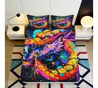 3D Printed Rooster Pattern Fitted Sheet Microfiber Non-Slip Deep Pocket Home Bedding Rooster Mattress Fitted Cover Full Wrap Washable for Adults Single（90x190cm）