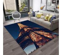 3D Printed Rugs Eiffel Tower View In Paris, France Doormats Indoor Home Carpets Decor Rugs Home Carpets Non-Slip Durable Rug For Living Room, Bedroom, Nursery, Kids Baby Room 100 X 150 Cm -68942260898
