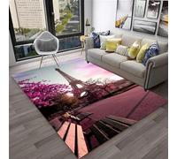 3D Printed Rugs Eiffel Tower View In Paris, France Doormats Indoor Home Carpets Decor Rugs Home Carpets Non-Slip Durable Rug For Living Room, Bedroom, Nursery, Kids Baby Room 90 X 150 Cm -63170283684