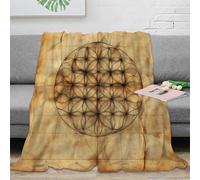 3D Printed Sacred geometry All Season Blanket Microfiber Warm Soft Bedding Lightweight Symbolic spiritual design Sofa Throw Compact Portable for Travellers Campers Families 40x50inch(100x130cm)