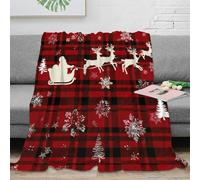 3D Printed Santa sleigh Fluffy Blanket Microfiber Ultra Soft Warm Bedding Christmas plaid design Throw Blanket Thoughtful Gift for Friends Colleagues Loved Ones 80×90inch(200x230cm)