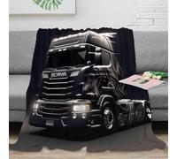 3D Printed Scania truck design Bedding Blanket Microfiber Warm Soft Bedding Cosy modern heavy vehicle Couch Blanket Luxurious Gift for Holiday Celebrations Birthday Anniversary 40x50inch(100x130cm)
