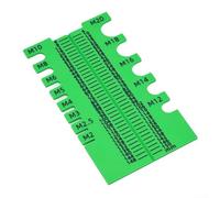 3D Printed Screws Ruler A Compact Tool for Accurate Length and Diameter Measurement (green)