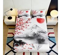 3D Printed Seagull Design Fitted Sheet Microfiber Deep Pocket Non-Slip Coastal Mattress Fitted Cover for Adults Teen Bedroom 140x200x25cm