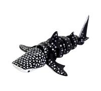 3D Printed Shark Figurine - Articulated Joint Model Toy, Flexible Moving Animal Keepsake with Detailed Printed Design, Decorative Display Ornament for Living Room Bedroom Dorm 4.53x2.56x1.18 in
