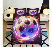 3D Printed Shark Fitted Sheet Microfiber Anti-Slip Bedroom Decor Machine Washable Ocean Wave Bed Cover for Home Guest Room 90x200x25cm