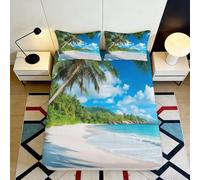 3D Printed Shark Underwater Fitted Sheet Microfiber Soft Ocean World Mattress Cover for Bedroom Home Decor 90x200x25cm