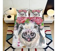 3D Printed Sheep Pattern Fitted Sheet Microfiber Deep Pocket Bedroom NON-SLIP Black Sheep Mattress Fitted Cover Home Use 140x200x25cm