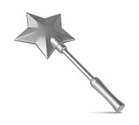 3D Printed Silver Star Credit Card Wand, Contactless Tap to Pay Payment Wand, Magic Wand Credit Card Holder for Adults Kids, Fun Fairy Wand Card Holder for Shopping Cosplay Daily Use(Silver Colour)