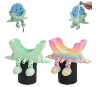 3D-Printed Sink Organizer for Scrub Daddy, Articulating Sponge Holder Pad for Scrub Mommy, Cute Smiley Sponges Stand for Kitchen Countertop, Fun Decor Gift for Home Cleaning Lovers(Style 19)