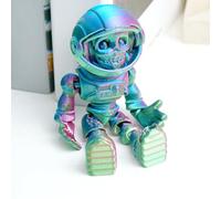3D Printed Skeleton Astronaut,Articulated Zombie Astronauts Models,Flexible Joint Figurines, 3D Printing Stuff Cheap,Stress Relief, Fidget restlessness, ADHD Toys, Surprise Fantasy Gifts (RGB)