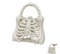 3D Printed Skeleton Bone Bag, Gothic Ribcage Handbag, Dark Aesthetic Halloween Purse, Anatomical Bonebag Skeleton Tote for Spooky Costume Party & Everyday Gothic Style