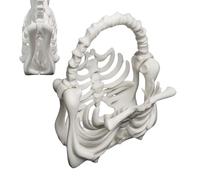 3D Printed Skeleton Bone Bag, Halloween Skeleton Handbag, Skull Purse Rib Cage Shape, Spooky Gothic Tote Bag Horror Fashion Punk Props, Halloween Party Masquerade Decoration For Women Girls