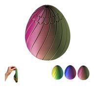 3D Printed Slippery Egg,Fingertip Twisted Egg,Easter Egg Toys,Stress Relief Puzzle Toy,Colorful Easter Desk Toy For Teens Adults Home Office (red - green)