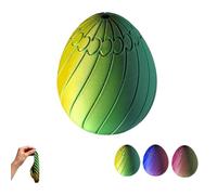 3D Printed Slippery Egg,Fingertip Twisted Egg,Easter Egg Toys,Stress Relief Puzzle Toy,Colorful Easter Desk Toy For Teens Adults Home Office (yellow-green)