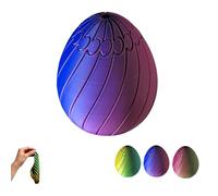 3D Printed Slippery Egg,Fingertip Twisted Egg,Easter Egg Toys,Stress Relief Puzzle Toy,Colorful Easter Desk Toy For Teens Adults Home Office (red - blue)