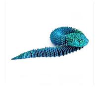 3d Printed Snake 3d Print Animals Viper for Stress Relief Home Office Decompression Decor Executive Desk Toys-Laser Green||30cm/11.8in