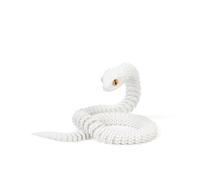 3D Printed Snake, 3D Printed Animals Articular Mobility Glow in The Dark Snake Toy, Flexible Articulated Snakes Animal Fidget Toys, Relief Fidget Toy Gift for Boys and Girls (30cm White Luminous Blue)