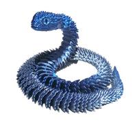3D Printed Snake Animals Toys, Articulated Flexible 3D Printed Viper Fidget Toy, Realistic Slithering Design, Home Office Executive Desk Decor