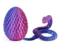 3D Printed Snake Egg,3.35-Inch 3D Printed Snake Egg Fully Articulated Toy,3D Printed Egg With Snake Inside,3d Printed Snake Collectable 3d Printed Animals for Home and Office Decor Executive Desk Toys