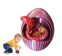 3D Printed Snake Egg - Fidget Animal, 3D Printing Rotary Toy | Multifunctional Desktop Home Decor Executive Toy Stress Relief Sensory Play with Flexiblle Joints for Kids Adults Offices Home
