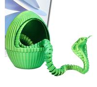 3D Printed Snake Egg - Reptile Display Egg, Realistic Snake Prop | Lightweight Durable PLA Shell with Smooth Finnish and Natural Shape for Terrarium Decor and Educational Use for Reptile Enthusiasts
