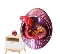 3D Printed Snake Egg - Rotating 3D Printed Fidget Animal Toy | Flexible Joint Desk Decoration for Home, Office, Executive Toy, Stress Relief, Novelty Ornament