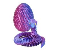 3D Printed Snake Egg, Vivid 3D Printed Snake in Egg, 3.35-Inch Printed Snake Egg Fully Articulated Toy, Creative 3D Printed Animals Toys Relaxing Toys, Flexible Snake Egg Toys