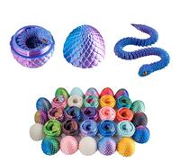 3D Printed Snake Egg with Snake Inside,3D Printed Animals Set, Fidget Toy Basket Stuffers for Kids Party Favors, Home Office Decor Executive Desk Toys for Autism/ADHD