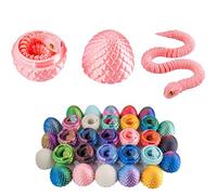 3D Printed Snake Egg with Snake Inside,3D Printed Animals Set, Fidget Toy Basket Stuffers for Kids Party Favors, Home Office Decor Executive Desk Toys for Autism/ADHD