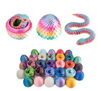 3D Printed Snake Egg with Snake Inside,3D Printed Animals Set, Fidget Toy Basket Stuffers for Kids Party Favors, Home Office Decor Executive Desk Toys for Autism/ADHD