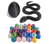 3D Printed Snake Egg with Snake Inside,3D Printed Animals Set, Fidget Toy Basket Stuffers for Kids Party Favors, Home Office Decor Executive Desk Toys for Autism/ADHD