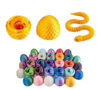 3D Printed Snake Egg with Snake Inside,3D Printed Animals Set, Fidget Toy Basket Stuffers for Kids Party Favors, Home Office Decor Executive Desk Toys for Autism/ADHD